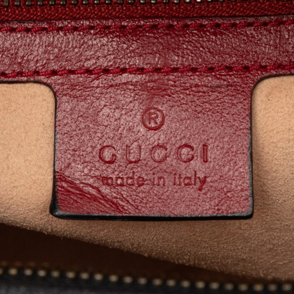 GUCCI Black Leather Bamboo Shoulder Bag - Picture 4 of 6